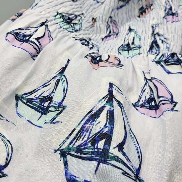 Kathleen Maeve Lauren Maxi Dress | Blue Sailboats NWOT - Picture 11 of 12